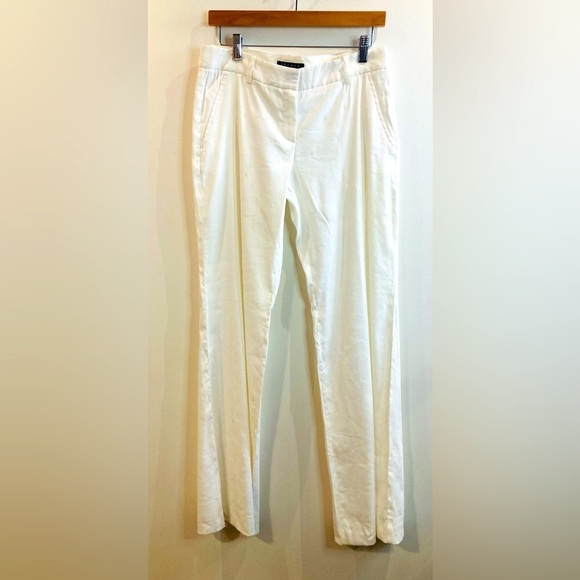 THEORY Sz 6 Emery 100% Linen Pockets Unlined Straight Leg Flowy Trousers NEW - Picture 2 of 13